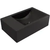 Plieger Houston fontein m. bak rechts zonder kraangat 37x23cm mat zwart