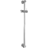 Brauer Glijstang chrome edition met geïntegreerde wandaansluitbocht geborsteld chroom