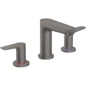 Hansgrohe Wastafelmengkraan talis e 3-gats met trekwaste geborsteld zwart chroom