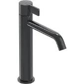 Ivy Aia Pact Eenhendel wastafelmengkraan opbouw model M, coldstart Zwart chroom PVD