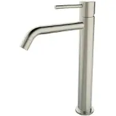 Wiesbaden Wastafelmengkraan Hoog Style XL Uitloop 19.5 cm 1-hendel Geborsteld Staal