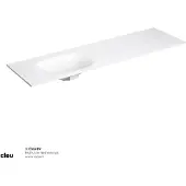 Clou hammock wastafelblad enkele waskom links 170 cm compositie 20 aluite mat wit