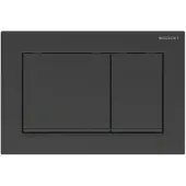Geberit Drukplaat Omega 30 voor 2-toets Spoeling met Zwarte Designstroken Mat Zwart