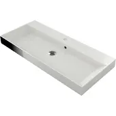 Gliss Design Wastafel lako 100 cm 1 kraangat glans wit