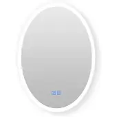 Casajoy Badkamerspiegel bright 50x70 cm ovaal ledverlichting en anticodens