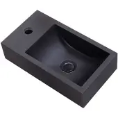 Sanilux Fontein quartz mini 36,5x18x9 cm mat zwart