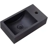 Sanilux Fontein quartz mini 36,5x18x9 cm mat zwart