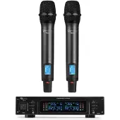 Monacor PD220 UHF microfoonsysteem met 2 draadloze microfoons -