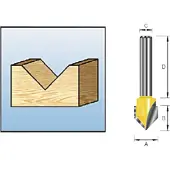 Makita Accessoires V-groeffrees R45 S6 - D-09597
