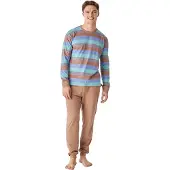 J&j Brothers JJB12 Katoenen pyjama met lange mouwen en ronde hals voor heren
