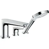 Hansgrohe Talis E afdekset 3-gats badrandcombinatie Chroom