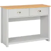 vidaXL Wandtafel 97x35x76 cm grijs