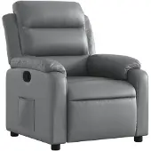vidaXL Fauteuil verstelbaar kunstleer grijs
