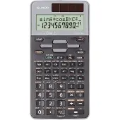 Sharp EL-520 T-GY Schoolrekenmachine Zwart, Violet (l x b x h) 158 x 80 x 14 mm