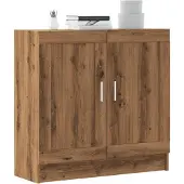 vidaXL Boekenkast 82,5x30,5x80 cm bewerkt hout artisanaal eikenkleurig