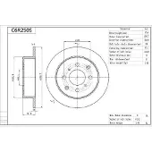 AISIN C6R250S Remschijf
