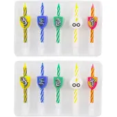 Cinereplicas Harry Potter - Birthday Candle Logos Kaars - Set van 10 - Multicolours