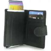 Amigo Portemonnees 7833 Zwart Leer Pasjeshouders | Maat 1