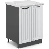 Vicco Keukenonderkast Fame-Line Wit Landhuis 60 cm , WB Marmer, Model 46865