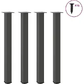 vidaXL Bartafelpoten 4 st 100-102 cm staal antraciet