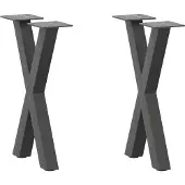 vidaXL Salontafelpoten 2 st X-vormig 28x(42-43) cm staal antraciet