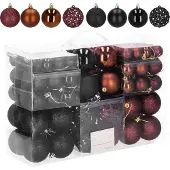 Springos Kerstballen | 100 Stuks | Zwart/Bruin