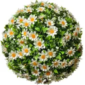 Clayre & Eef Buxus bol Ø 30 cm Wit Groen Kunststof