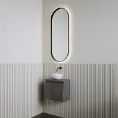 Boss & Wessing Fonteinset | bws leto | zwart eiken | waskom glans wit