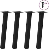 vidaXL Salontafelpoten 4 st 30 cm staal zwart