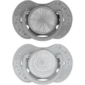 Difrax Fopspeen Dynamic Harmony L.Grey - D.Grey 3-6m 2 St Fopspeen