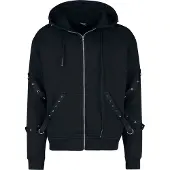 Heartless - Gothic Vest met capuchon - Cosmo Hood - M tot XXL - voor Mannen - zwart - Maat L