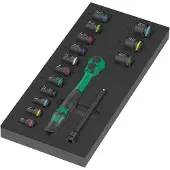 Wera 05150114001 16-delige 9724 8010 B Zyklop Comfort Ratel- En Doppenset In Foam Inlay - 3/8"