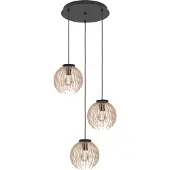 Stars of Light Design hanglamp Alhabia 3-lichts Ø 49,5 zand bruin