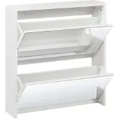 Beliani MIDFIELD - Schoenenkast 2 vakken - Wit - MDF