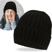 Sarcia.eu Zwarte gebreide wintermuts voor dames