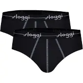 Sloggi Slip 'Blue Start' smoky blue / zwart / wit