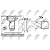 NTY NPW-NS-099 Aandrijfas