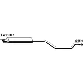 VEGAZ OS-680ERNS Uitlaat middendemper