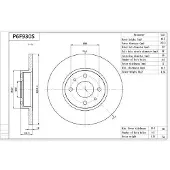 AISIN P6F930S Remschijf