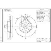 AISIN P6F954S Remschijf