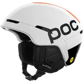 POC - Heren skihelmen - Obex Connect By Harman-Kardon Hydrogen White/Fluorescent Orange AVIP voor Dames - Maat 59-62 cm - Wit