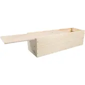 White Label 1-fles schuifkist met deksel hout 340 x 95 x 85 mm (5 stuks)