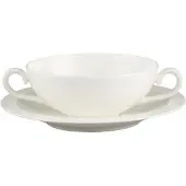 Villeroy & Boch White Pearl bouillonkop + schotel