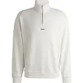 HUGO Sweatshirt 'Durty244' zwart / wit