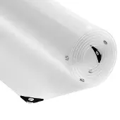 vidaXL Doorzichtig zeildoek met zeilringen 4x12 m PVC