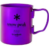 Snow Peak - Titanium Double Wall Cup - Mok 450 ml, purper