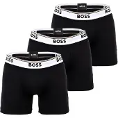 BOSS Boxershorts 'Power' lichtgrijs / zwart / wit