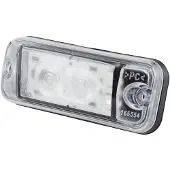 Hella Koplampindicator, voor, 24V LED, helder glas, , geschikt voor o.a. DAF