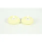 Countryfield LED drijfkaars speelgoed 7,5cm 2 stuks creme decoratie.