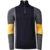 Rusty neal Fijn gebreide trui in colorblock-stijl met opstaande kraag